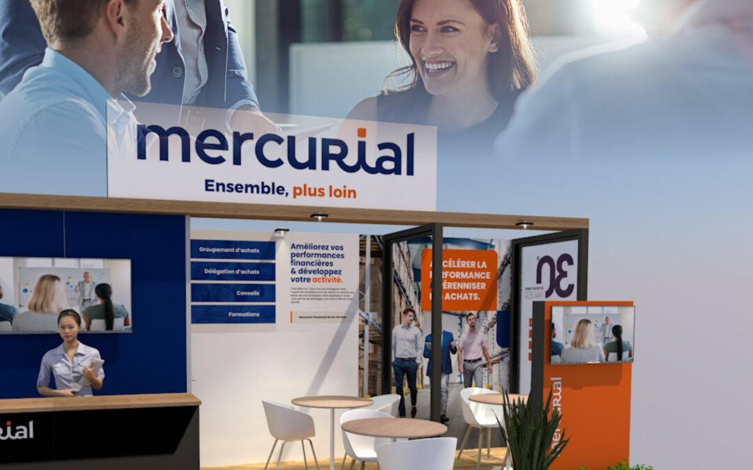 CRÉATION GRAPHIQUE DE LA STRUCTURE POUR STAND DE MERCURIAL
