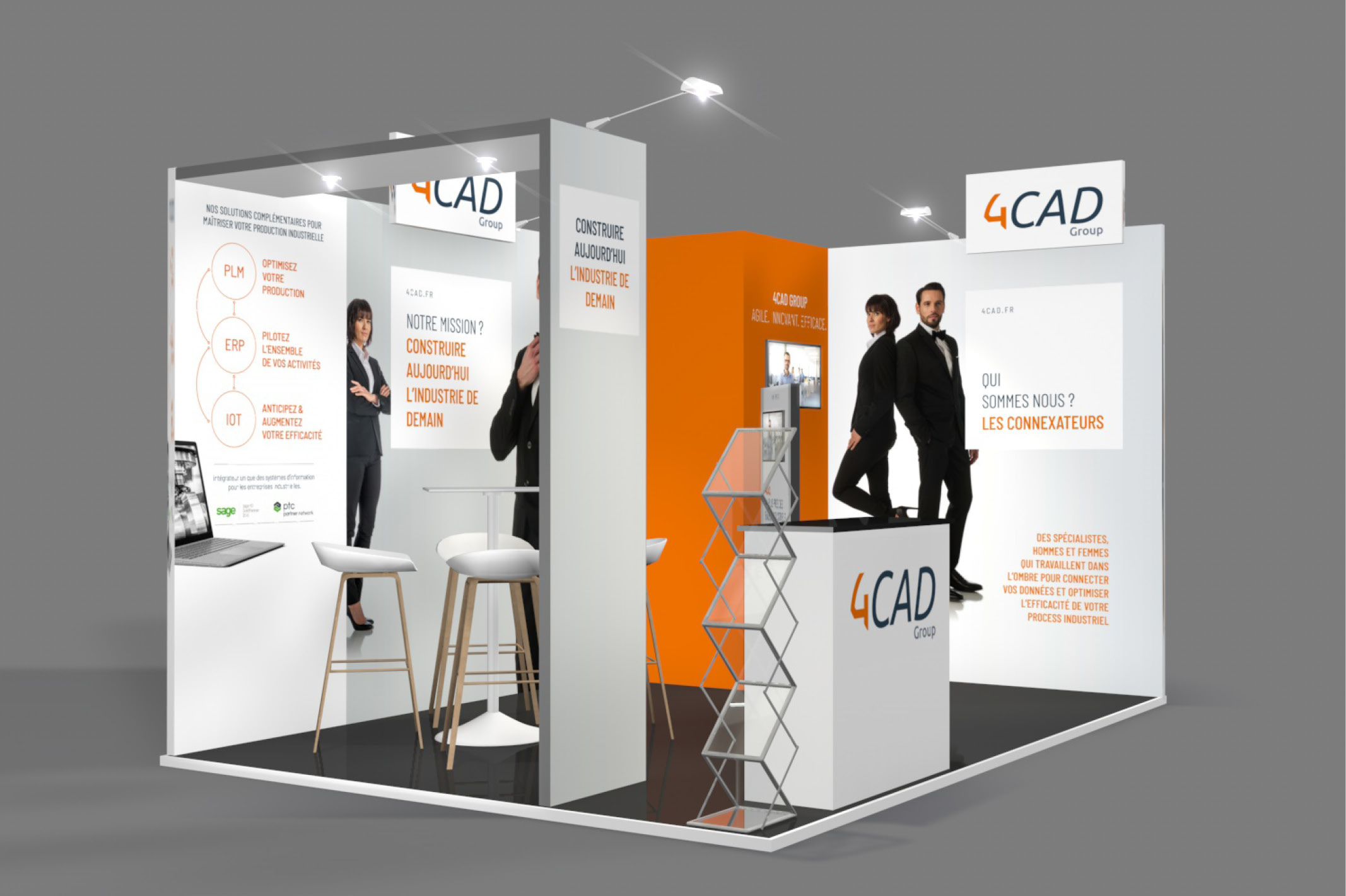Petite version du stand évolutifs de la société 4CAD.