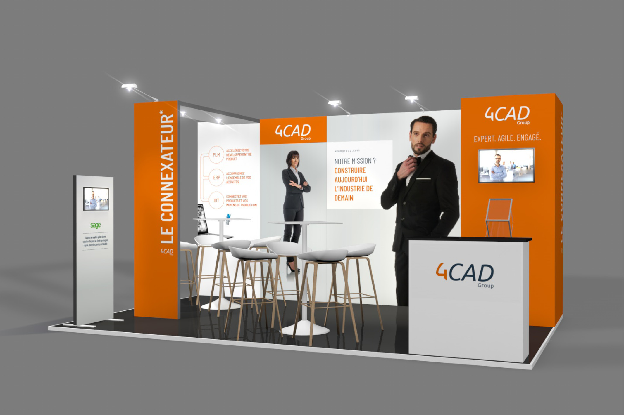 Grande version du stand évolutif 4CAD.