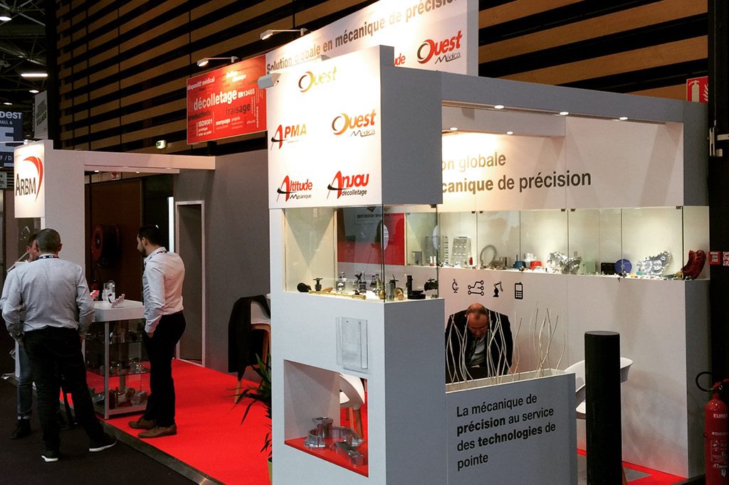 Création d'un stand de 21m2 pour la marque Ouest Décolletage du groupe ARBM.