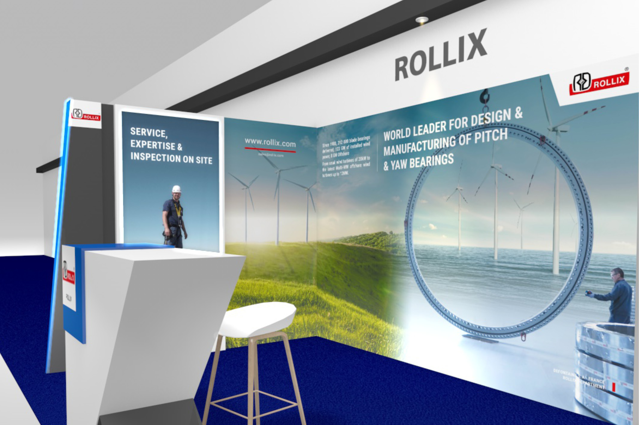CRÉATION DE VISUEL DE STAND ET DE LA CHARTE GRAPHIQUE POUR ROLLIX