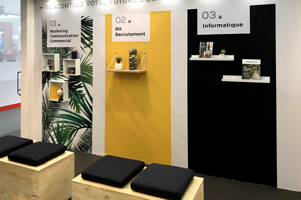 Conception d'un stand sobre et tendance pour Soregor.