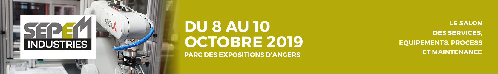 Le salon des services, équipements, process et maintenance a lieu au parc des expositions d'Angers du 8 au 10 octobre 2019.
