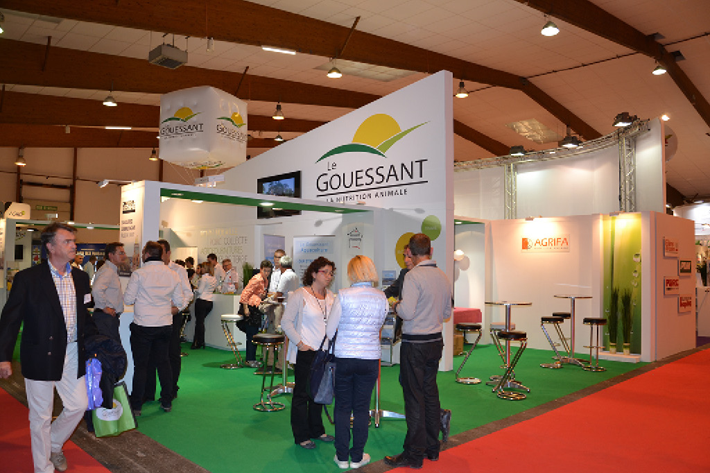 Grand stand de 164 m2 pour l'entreprise Le Gouessant lors du SPACE 2015-2016.