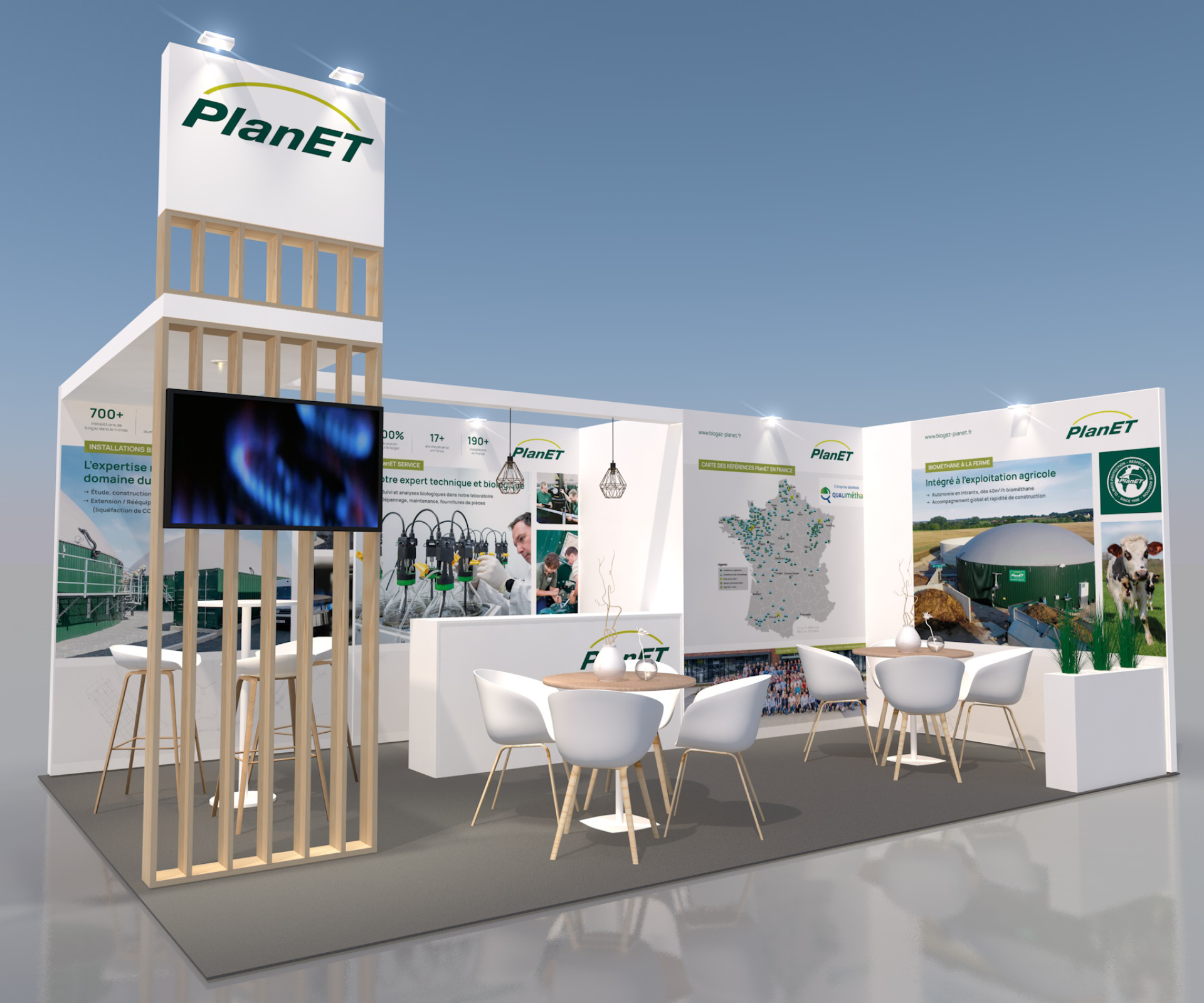 UN STAND ÉPURÉ ET EFFICACE POUR BIOGAZ PLANET FRANCE