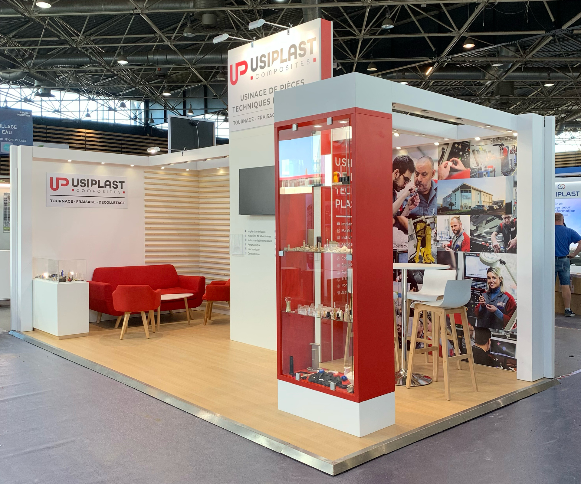 AGENCEMENT DE STAND : 21 M2 POUR USIPLAST AU MIDEST