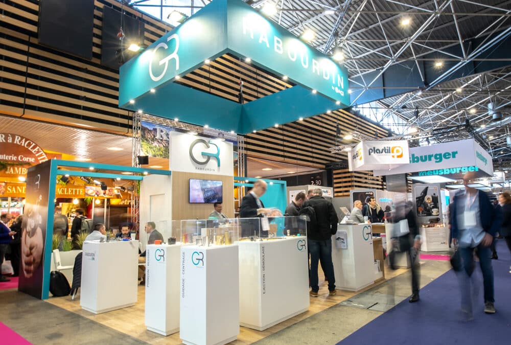 Stand traditionnel : une création à l’image du Groupe Rabourdin. Première sortie réussie au salon Global Industrie 2023 à Eurexpo Lyon