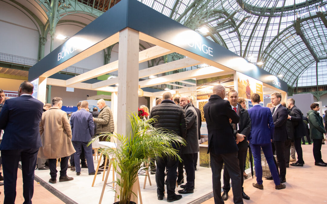 STAND D’EXPOSITION DESIGN : UN PROJET SUR-MESURE DE 54M2 POUR BUNGE AU GRAND PALAIS
