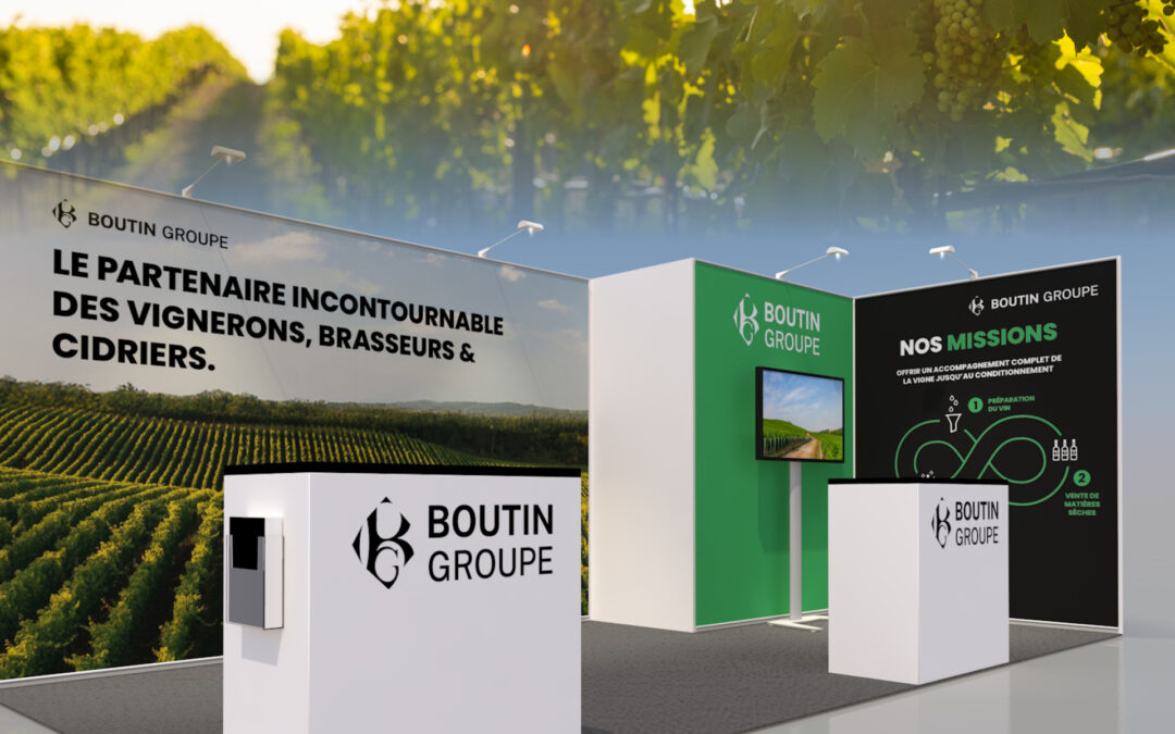 HABILLAGE STAND SALON : UNE CONCEPTION SUR MESURE POUR BOUTIN GROUPE AU SIVAL 2025